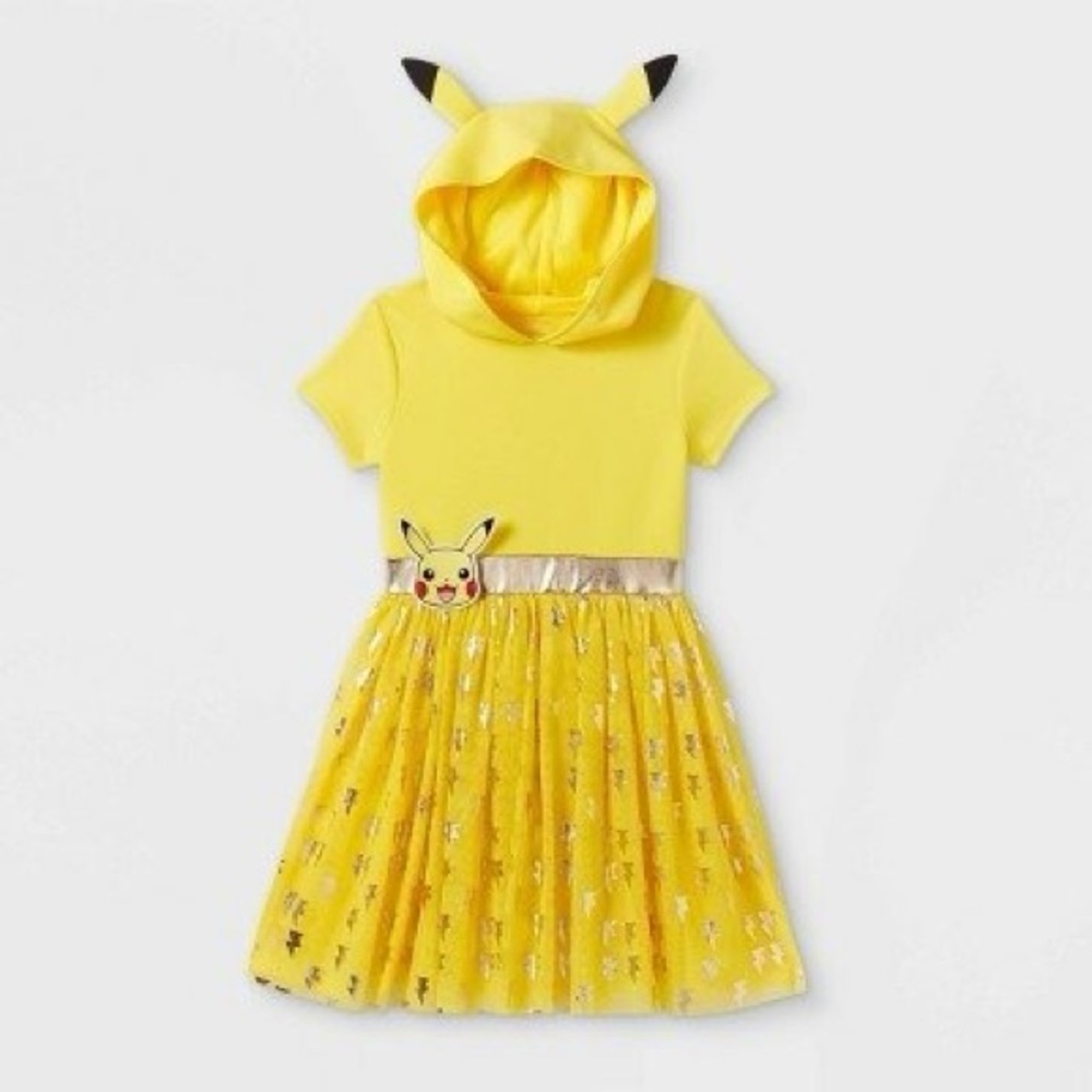 NEW Girls' Pokemon Pikachu Cosplay Tutu Dress